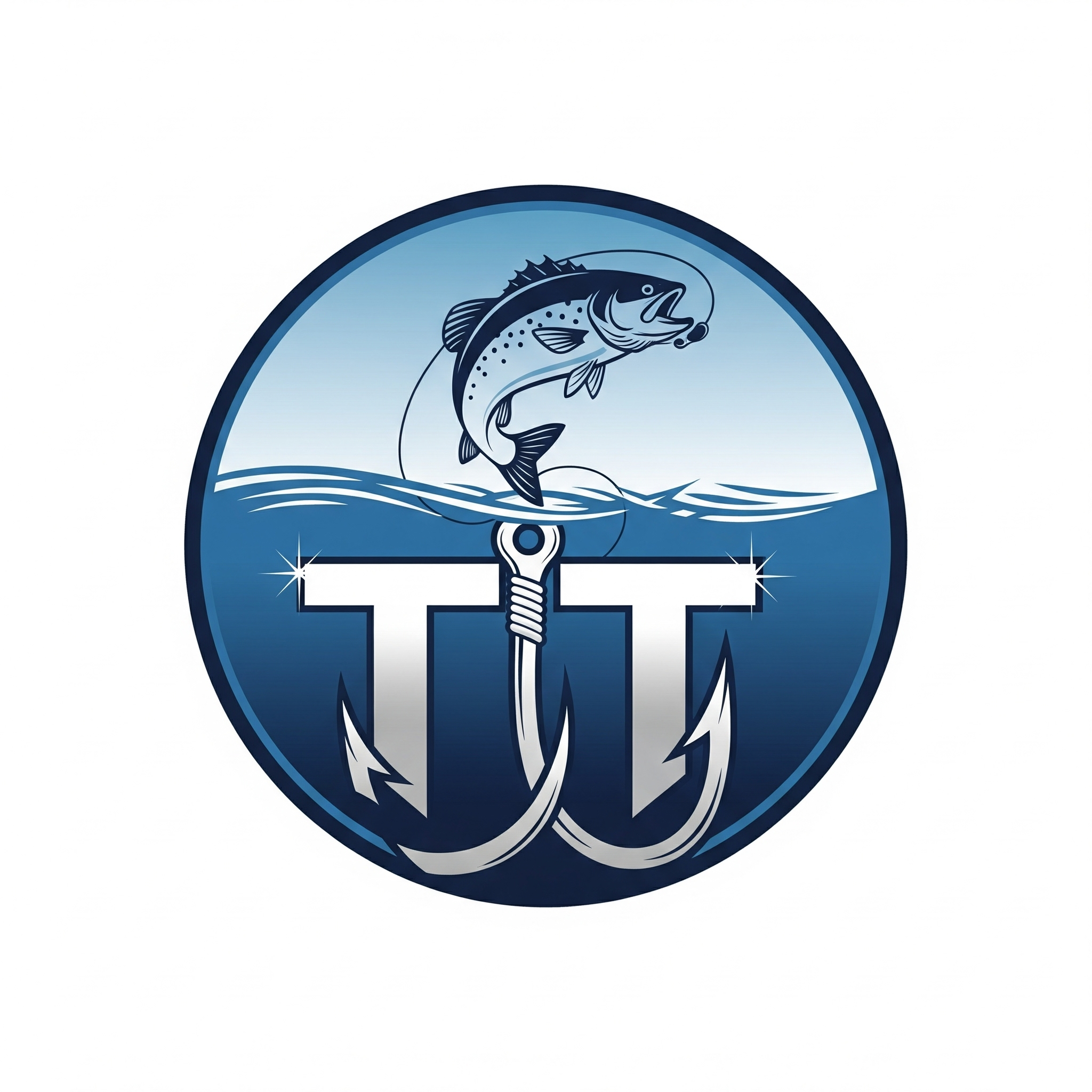Double T Charters Logo with Fish